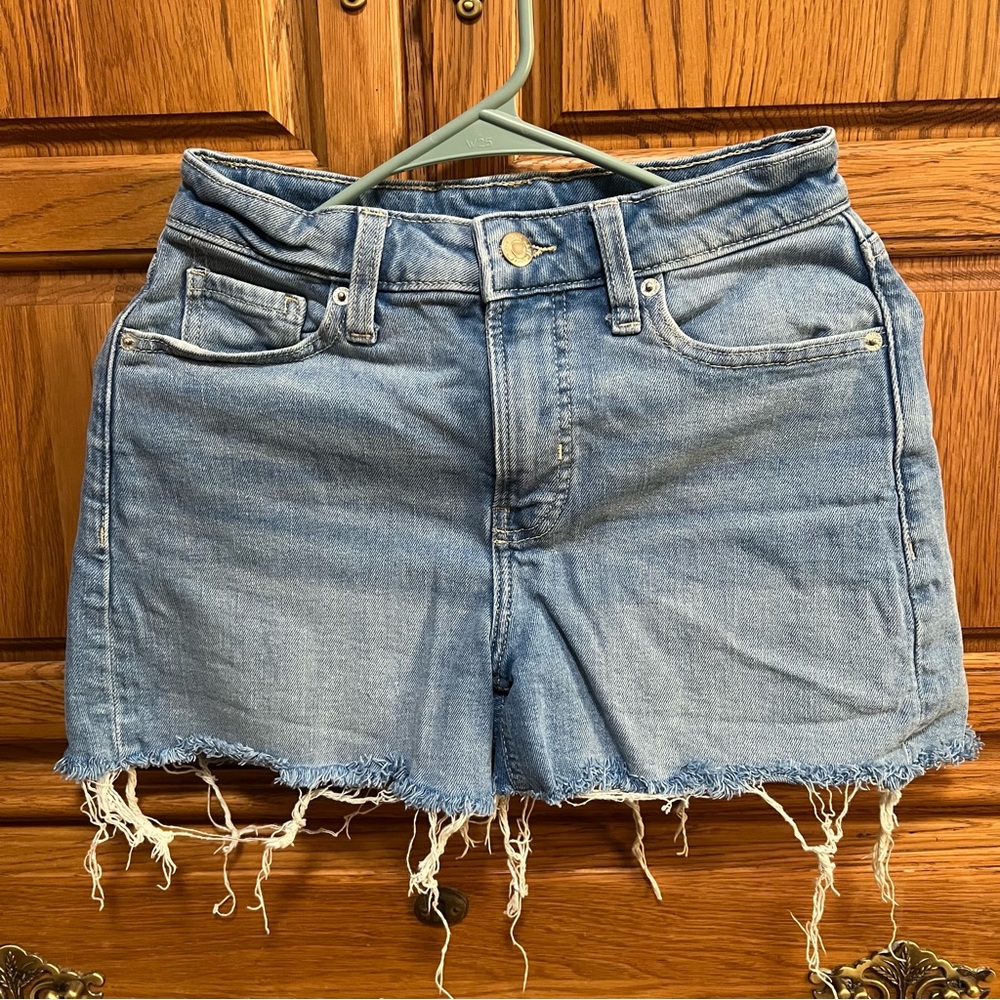 Old Navy Light Blue Frayed Jean Shorts
